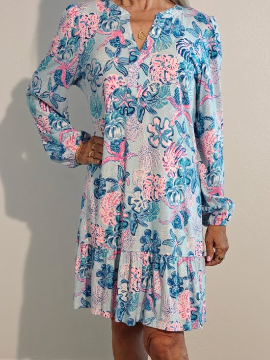 Lilly Pulitzer Dresses & Skirts - Lilly Pulitzer Alyssa dress Bahamas Beachcomber Size L
